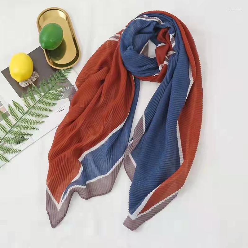 Scarves Women Fashion Geometric Pleated Cotton Scarf Foulard Printed Crinkle Head Scarfs Designer Stylish Wrinkled Wrap
Scarves Women Fashion Geometric Pleated Cotton Scarf Foulard Printed Crinkle Head Scarfs Designer Stylish Wrinkled Wrap
