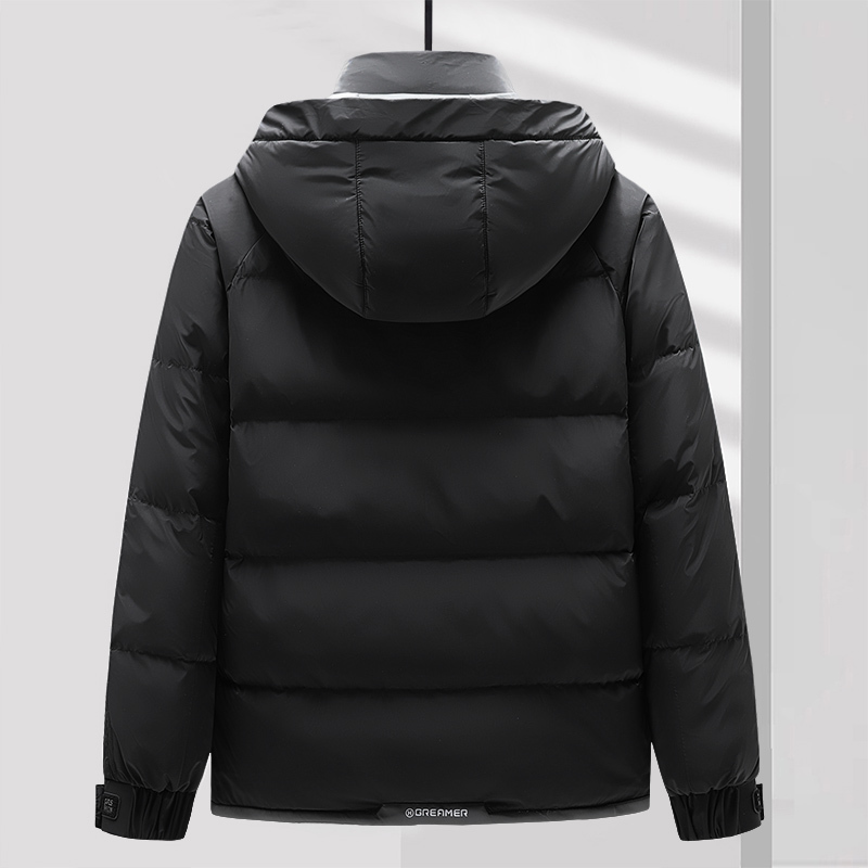 Mens Down Parkas Winter Warm Down Jacket Mens Hooded Casual Parka Coat 80% White Duck Down Jackets Men Thicken Solid Color Zipper Coats M5XL 221010