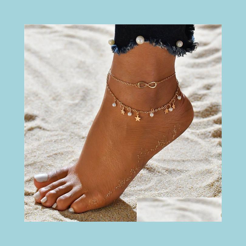 Anklets Imitation Pearl Five Pointed Star Bow Pendant Womens Double Anklet Wedding Jewelry Beach Drop Delivery 2022 Dhdoi
Anklets Imitation Pearl Five Pointed Star Bow Pendant Womens Double Anklet Wedding Jewelry Beach Drop Delivery 2022 Dhdoi