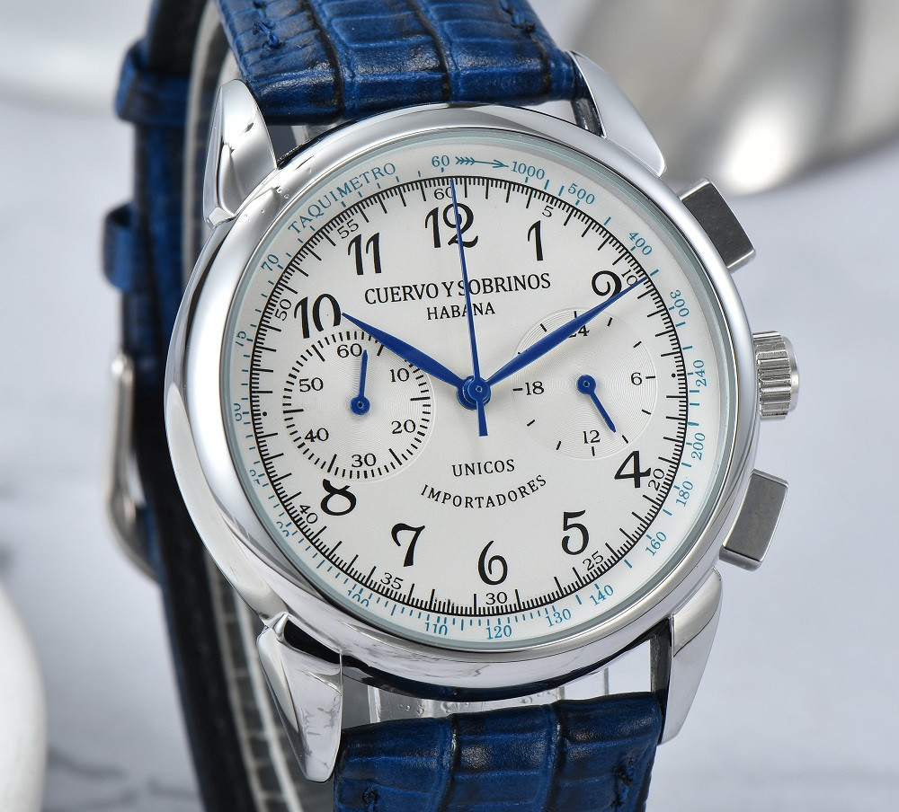 2022 CUERVO Y SOBRINOS Men's Watch Multifunctional Luxury Chronograph Fashion Classic Leather Strap Waterproof Quartz Sports Watch Relogio Masculino, Black
2022 CUERVO Y SOBRINOS Men's Watch Multifunctional Luxury Chronograph Fashion Classic Leather Strap Waterproof Quartz Sports Watch Relogio Masculino, Black