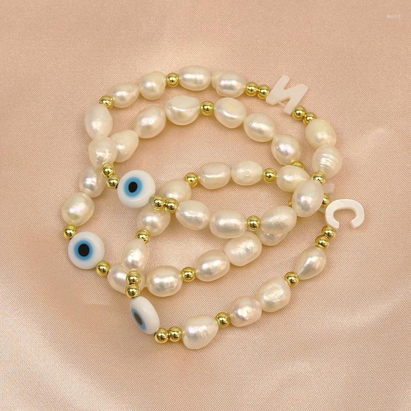 Strand 3Pcs Pearls Bracelet Chain Blue Eyes Letter Bead Charms Gold Handmade Women Jewelry 90016
Strand 3Pcs Pearls Bracelet Chain Blue Eyes Letter Bead Charms Gold Handmade Women Jewelry 90016