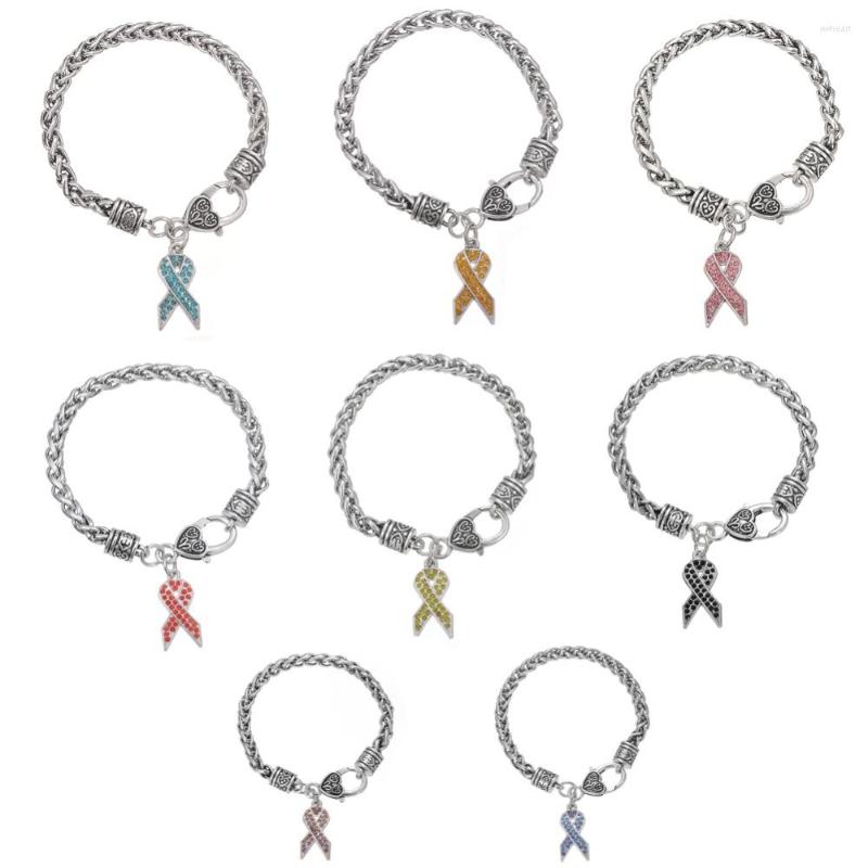 Charm Bracelets Teamer Brand Mix Colors Pink Ribbon Cancer Awareness Charms Crystal Bracelet
Charm Bracelets Teamer Brand Mix Colors Pink Ribbon Cancer Awareness Charms Crystal Bracelet
