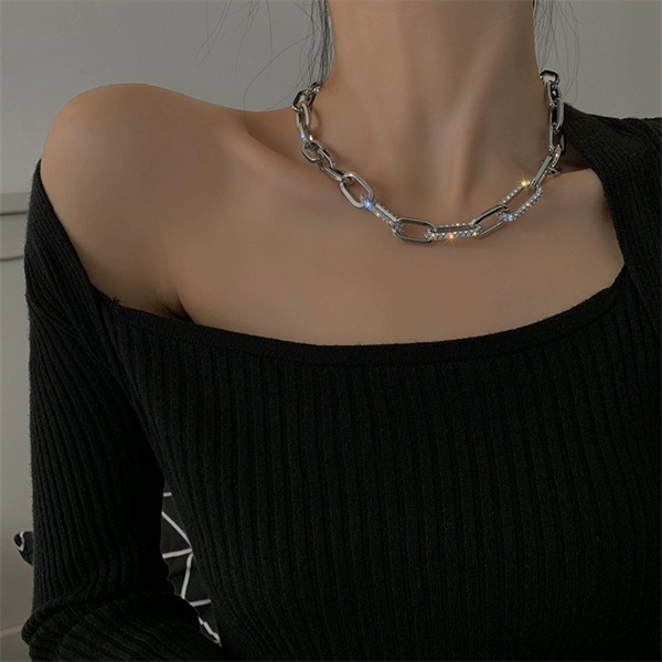 European and American Fashion Exaggerated Flash Diamond Choker Chokers New Women's Collar Chain Collar AC279
European and American Fashion Exaggerated Flash Diamond Choker Chokers New Women's Collar Chain Collar AC279