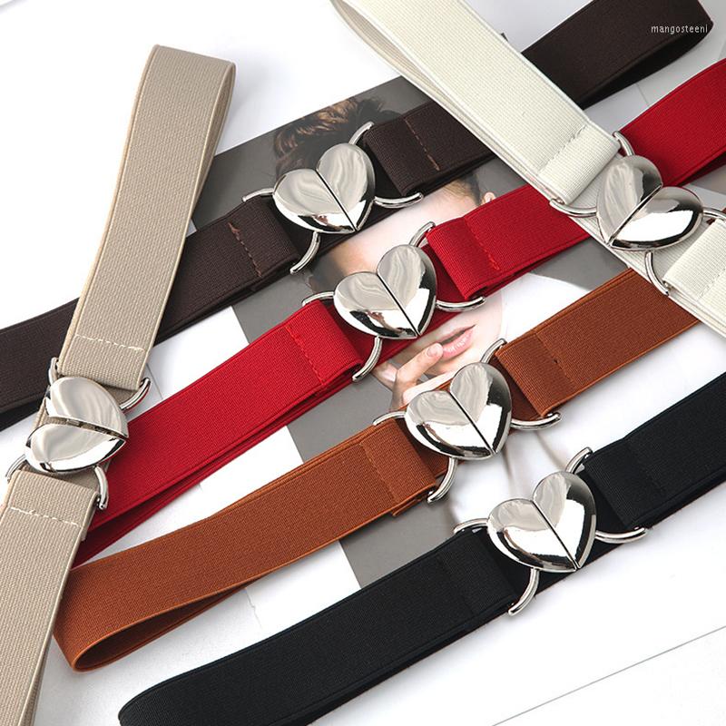 Belts Woman Exquisite Metal High Quality Love Heart Buckle Waist Accessories Elastic Girdle Thin Dress Waistband, White
Belts Woman Exquisite Metal High Quality Love Heart Buckle Waist Accessories Elastic Girdle Thin Dress Waistband, White