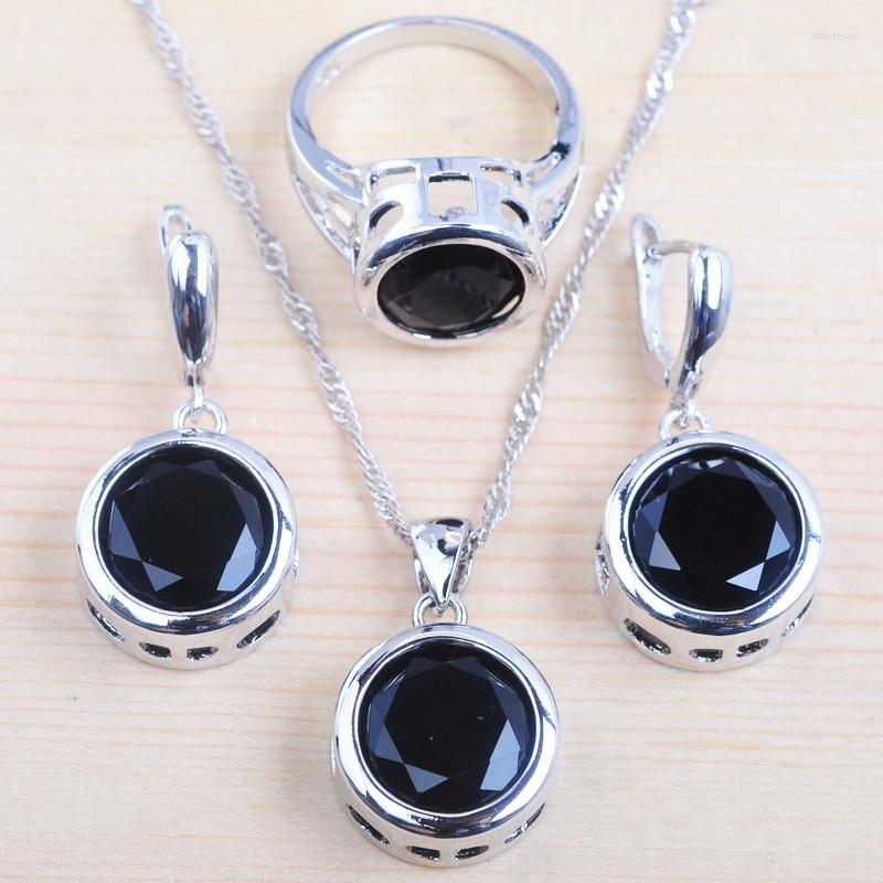 Necklace Earrings Set Bridal Black Crystal Beads Silver Color For Women Gift Wedding Pendant Rings QZ0146, Picture shown
Necklace Earrings Set Bridal Black Crystal Beads Silver Color For Women Gift Wedding Pendant Rings QZ0146, Picture shown