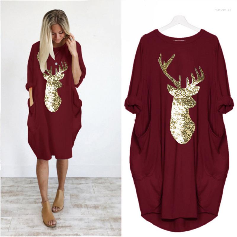 Casual Dresses Red Santa Claus Print Christmas Dress Women 2022 Long Sleeve Elegant Party Loose Robe Femme Plus Size Clothing, Pink
Casual Dresses Red Santa Claus Print Christmas Dress Women 2022 Long Sleeve Elegant Party Loose Robe Femme Plus Size Clothing, Pink