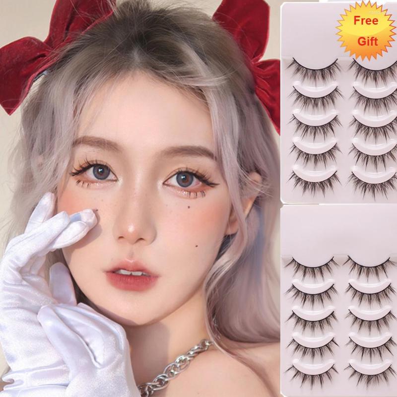 False Eyelashes 5 Pairs Makeup 3D Mink Manga Lashes Faux Cils Korean Natural Fake Extenstion Wimpern Cosplay Fluffy
False Eyelashes 5 Pairs Makeup 3D Mink Manga Lashes Faux Cils Korean Natural Fake Extenstion Wimpern Cosplay Fluffy