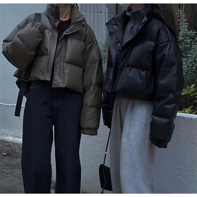 Womens Down Parkas Black Stand Collar Warm Short Jacket Baggy Coat Korean Fashion Vintage Casual Female Puffer Comfortable Outwear Tops Winter 221010
Womens Down Parkas Black Stand Collar Warm Short Jacket Baggy Coat Korean Fashion Vintage Casual Female Puffer Comfortable Outwear Tops Winter 221010