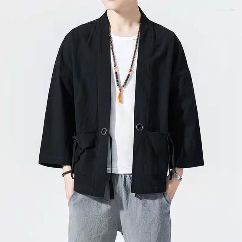 Ethnic Clothing Chinese Style Men Retro Fashion Loose Cardigan Jackets Coat Tops Robe Japanese Harajuku Kimono Asian Oriental 30206
Ethnic Clothing Chinese Style Men Retro Fashion Loose Cardigan Jackets Coat Tops Robe Japanese Harajuku Kimono Asian Oriental 30206