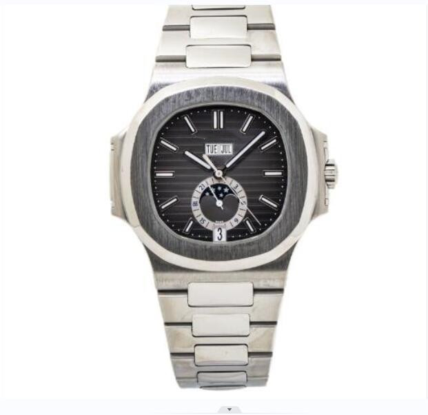 Men Watch Nautilus Annual Calendar 5726A MoonPhase 40.5mm Automatic Mechanical Stainless Steel Strap Glass Back Sports Mens Watches with box and papers
Men Watch Nautilus Annual Calendar 5726A MoonPhase 40.5mm Automatic Mechanical Stainless Steel Strap Glass Back Sports Mens Watches with box and papers