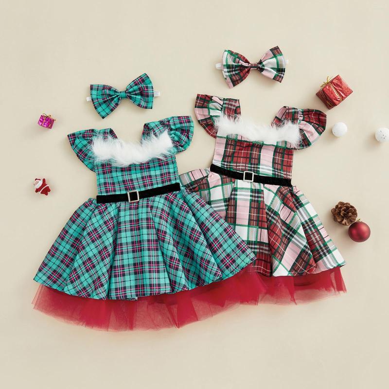 Girl Dresses Kids Suit Set Plaid Square Neck Sleeve Layered Dress With Belt Bowknot Headband For Girls 1-7 Years
Girl Dresses Kids Suit Set Plaid Square Neck Sleeve Layered Dress With Belt Bowknot Headband For Girls 1-7 Years