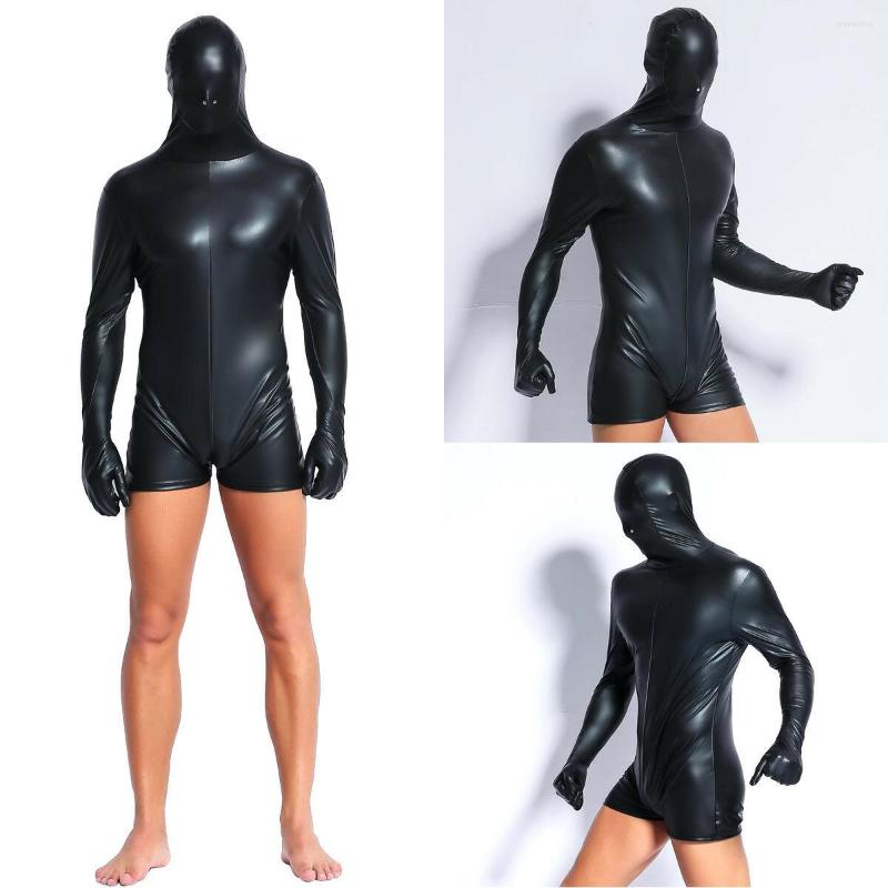 Men's G Strings Man Faux Leather Hood Mask Tight Bodysuit Sexy Body Catsuit NightClub Stage Gay Wear Leotard Party Pole Dancing Fetish, Black
Men's G Strings Man Faux Leather Hood Mask Tight Bodysuit Sexy Body Catsuit NightClub Stage Gay Wear Leotard Party Pole Dancing Fetish, Black