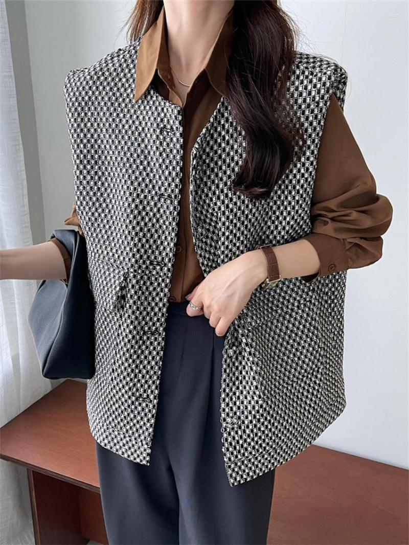 Women's Vests HziriP Black -L Retro Vest Women Autumn Chic BF Style Elegant 2022 Work Wear High Street Office Lady Plaid Sleeveless Coats
Women's Vests HziriP Black -L Retro Vest Women Autumn Chic BF Style Elegant 2022 Work Wear High Street Office Lady Plaid Sleeveless Coats