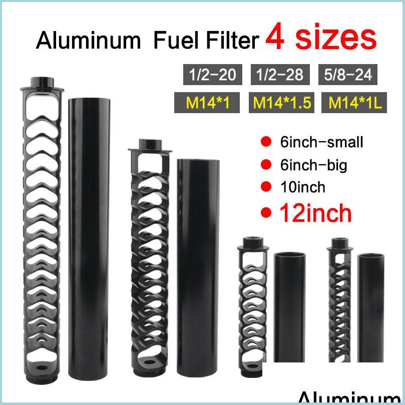 Fuel Filter 12" 10" 1/2-20 1/2-28 5/8-24 6Inch-Small 6Inch-Big 10Inch Single Core Aluminum Fuel Filter Soent Trap For Napa 4003 Wix 2 Dhq7U
Fuel Filter 12" 10" 1/2-20 1/2-28 5/8-24 6Inch-Small 6Inch-Big 10Inch Single Core Aluminum Fuel Filter Soent Trap For Napa 4003 Wix 2 Dhq7U
