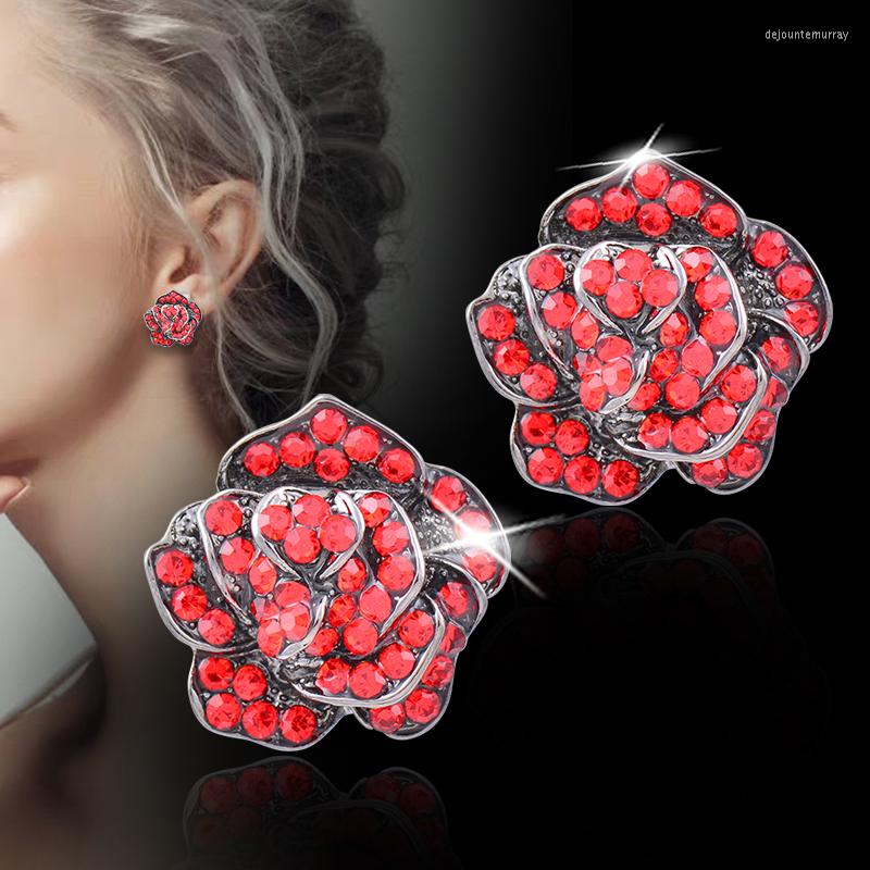 Stud Earrings LEEKER Vintage Jewelry Solid Rose Flower For Women Shiny Cubic Zircon Antique Silver Color ZD1 XS6
Stud Earrings LEEKER Vintage Jewelry Solid Rose Flower For Women Shiny Cubic Zircon Antique Silver Color ZD1 XS6