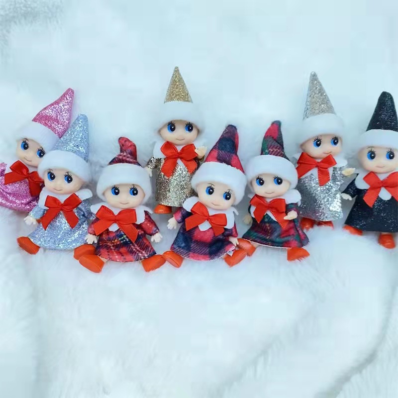 Baby Doll Elf Toy With Movable Arms Legs With Feet Shoes Christmas