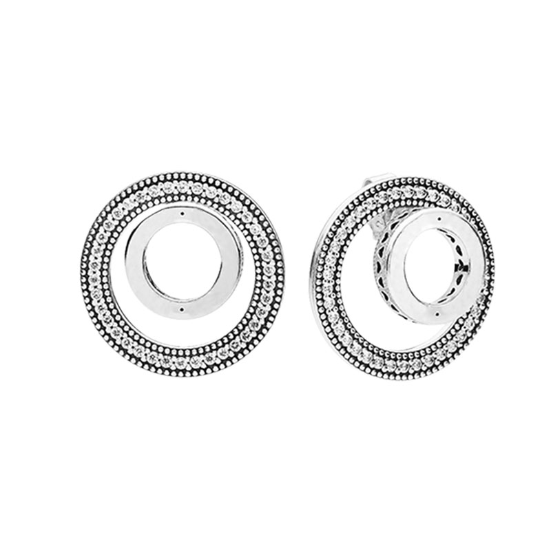 925 Sterling Silver Logo Circle Stud Earrings Women Girls Wedding Party Jewelry with Original Box for Pandora CZ diamond Engagement gifts Earring Set
925 Sterling Silver Logo Circle Stud Earrings Women Girls Wedding Party Jewelry with Original Box for Pandora CZ diamond Engagement gifts Earring Set