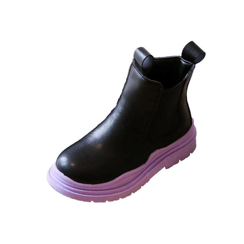 Boots children Winter Pu British Style Kids Girls Martin Casual Autumn Leather School Shoes Fashion In Snow Y2210