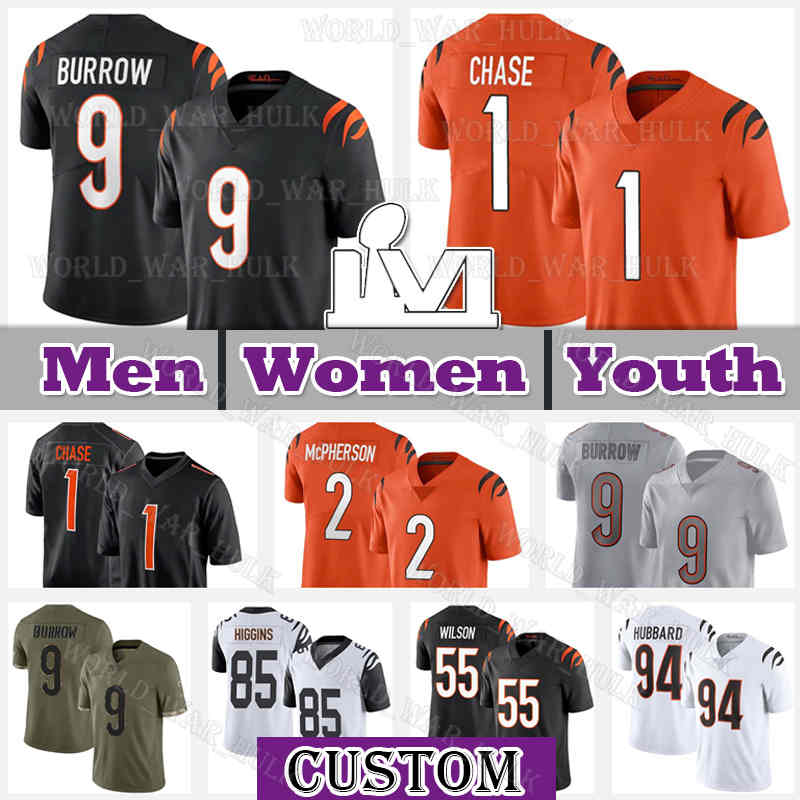 9 Joe Burrow Football Jersey 2 Evan McPherson JaMarr Chase Tee Higgins Mixon Logan Wilson Sam Hubbard Tyler Boyd Trey Hendrickson Cincinnati Bengals Jessie Bates III, Youth new jersey(m h)
9 Joe Burrow Football Jersey 2 Evan McPherson JaMarr Chase Tee Higgins Mixon Logan Wilson Sam Hubbard Tyler Boyd Trey Hendrickson Cincinnati Bengals Jessie Bates III, Youth new jersey(m h)
