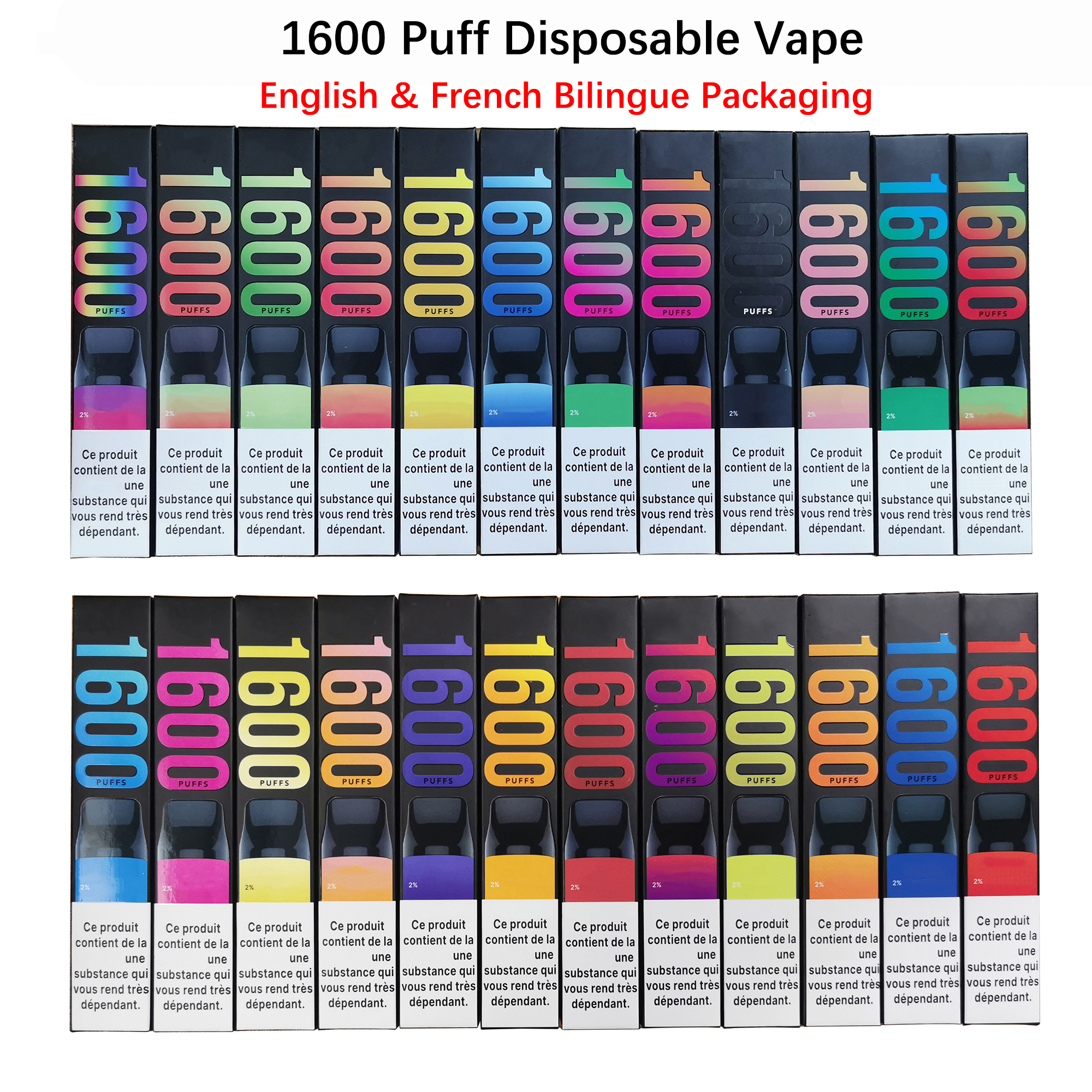 800 1600 2800 Puffs Disposable E Cigarettes Vape Device 850mAh Battery 6.5ml 3.2ml Prefilled Pod 24 Colors 20mg 2% DDP to EU USA OEM Welcome
800 1600 2800 Puffs Disposable E Cigarettes Vape Device 850mAh Battery 6.5ml 3.2ml Prefilled Pod 24 Colors 20mg 2% DDP to EU USA OEM Welcome