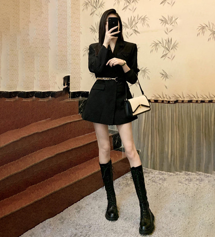 cool womens dress high cool temperament goddess style high sense suit dresser