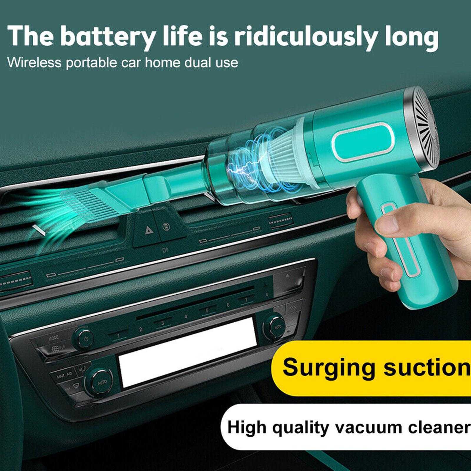 29000PA Wireless Car USB Portable Household Dual-Use Rechargeable Wet Dry Mini Vacuum Cleaner 120W 1012