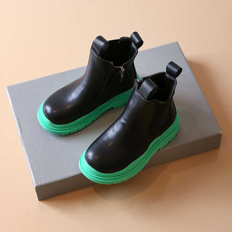 Boots children Winter Pu British Style Kids Girls Martin Casual Autumn Leather School Shoes Fashion In Snow Y2210