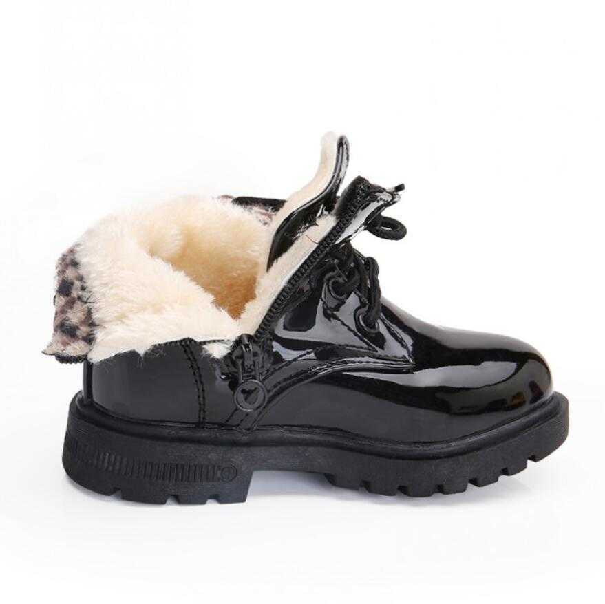 Boots 2022 New Winter Children Shoes PU Leather Waterproof Short Kids Snow Brand Girls Boys Rubber Fashion Sneakers Y2210