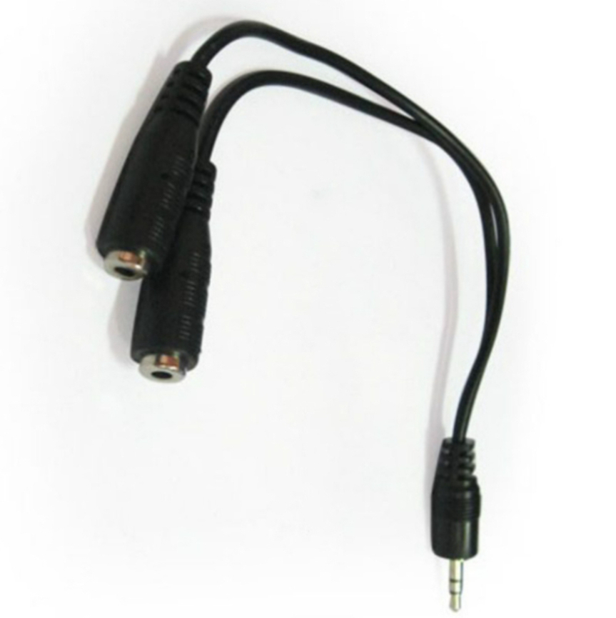 3.5mm Audio Cables Headphone Aux Y Splitter Adapter Earphone Converter 1 Male to 2 Female Microphone Cord