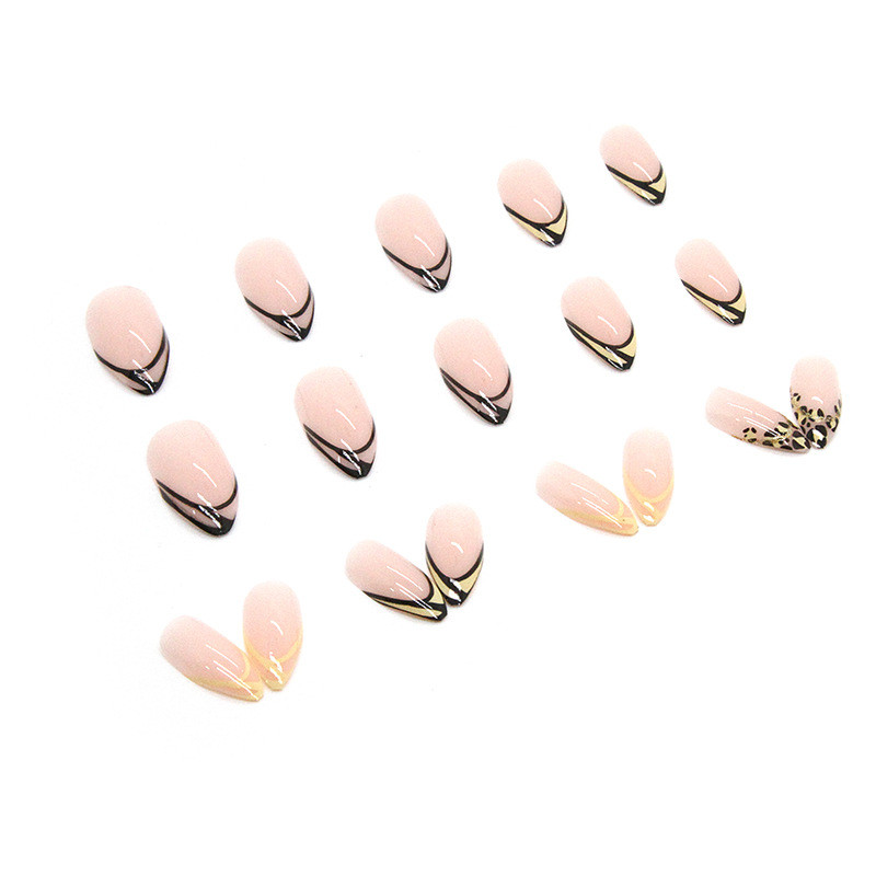 Detachable Fake Nails Full Cover Nail Tips Long Ballerina Press On Nails Simple Fashion DIY Oval Head Manicure With Design Unas Postizas Desmontables