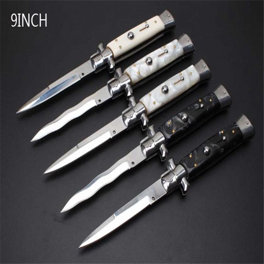 The 9 Inch Auto Godfather Stiletto Mafia Folding knife Pocket knives 440 Stainless steel blade Camping tactical Knifes Hubertus So306a
The 9 Inch Auto Godfather Stiletto Mafia Folding knife Pocket knives 440 Stainless steel blade Camping tactical Knifes Hubertus So306a