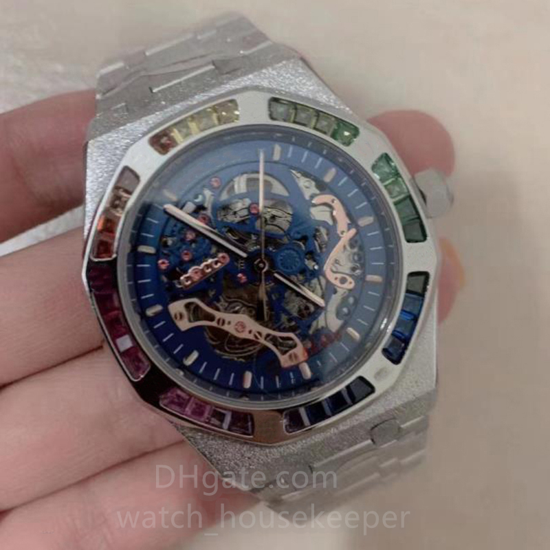 Fashion men's watch 42MM fully automatic mechanical waterproof hollow diamond inlaid sapphire glass sports watch, Tool
Fashion men's watch 42MM fully automatic mechanical waterproof hollow diamond inlaid sapphire glass sports watch, Tool