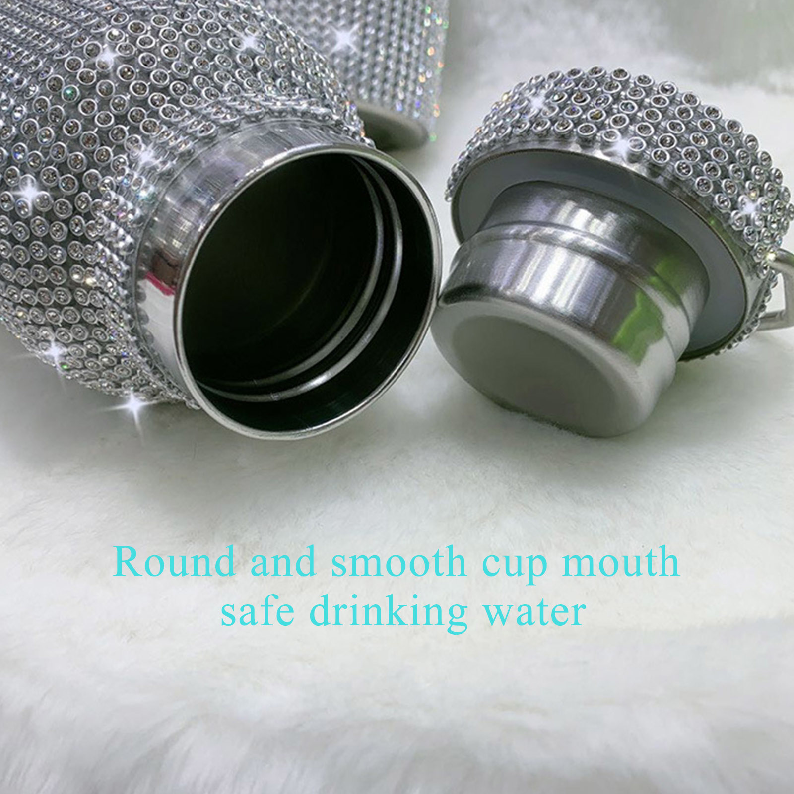 Water Bottles Bling Diamond Thermos Bottles Portable Glitter Water Bottle Crossbody Stainless Steel Thermal Flask 350ml500ml750ml 7820575