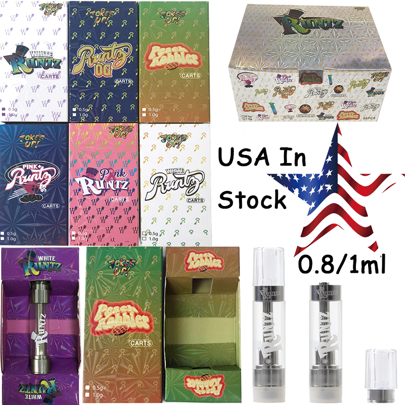 USA New Runtz Vape Cartridges Thick Oil Carts Pen 0.8ml Atomizers Empty Cartridge Packaging Atomizer 510 Ceramic Glass Tank E Cigarette Wax Vaporizer 10 Strains
USA New Runtz Vape Cartridges Thick Oil Carts Pen 0.8ml Atomizers Empty Cartridge Packaging Atomizer 510 Ceramic Glass Tank E Cigarette Wax Vaporizer 10 Strains