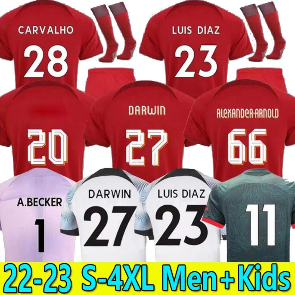 Men Women kids kit soccer jerseys LUIS DIAZ Home red DARWIN XXXXL Away goalkeeper purple 2022 2023 ALEXANDER-ARNOLD football shirts -Factory Outlet, 22/23 away 3
Men Women kids kit soccer jerseys LUIS DIAZ Home red DARWIN XXXXL Away goalkeeper purple 2022 2023 ALEXANDER-ARNOLD football shirts -Factory Outlet, 22/23 away 3