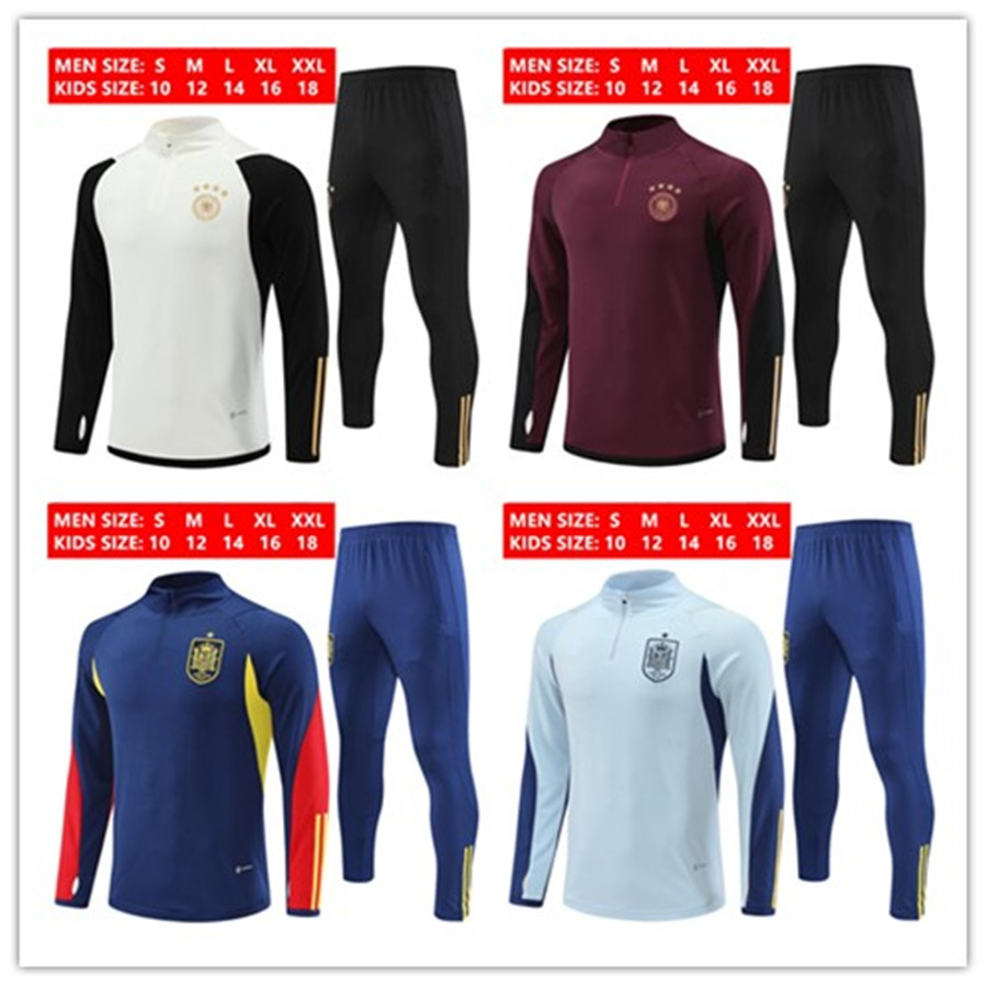 2022 2023 spain soccer tracksuits MORATA GAVI 22 23 Germany football tracksuit KROOS GNABRY WERNER Espana chandal futbol Mens and kids training suit
2022 2023 spain soccer tracksuits MORATA GAVI 22 23 Germany football tracksuit KROOS GNABRY WERNER Espana chandal futbol Mens and kids training suit