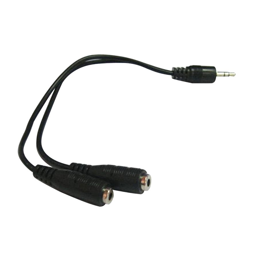 3.5mm Audio Cables Headphone Aux Y Splitter Adapter Earphone Converter 1 Male to 2 Female Microphone Cord