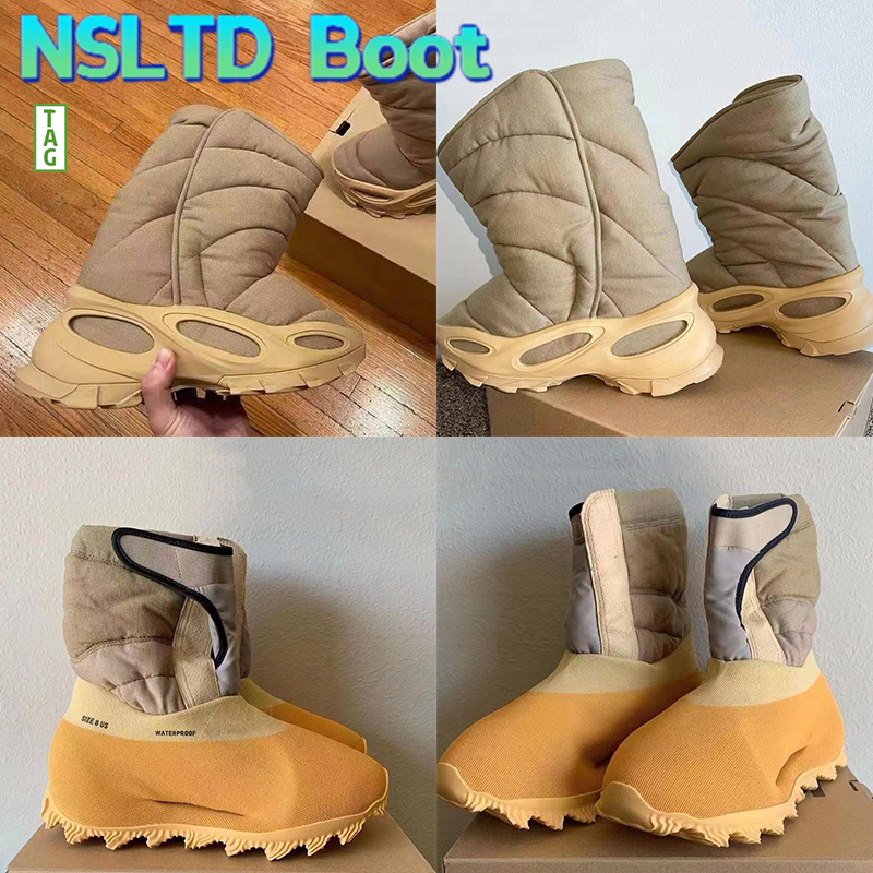 Designer boots NSLTD knit RNR boot slip-on sneakers khaki men women shoes waterproof winter warm shoe fashion casual sneaker