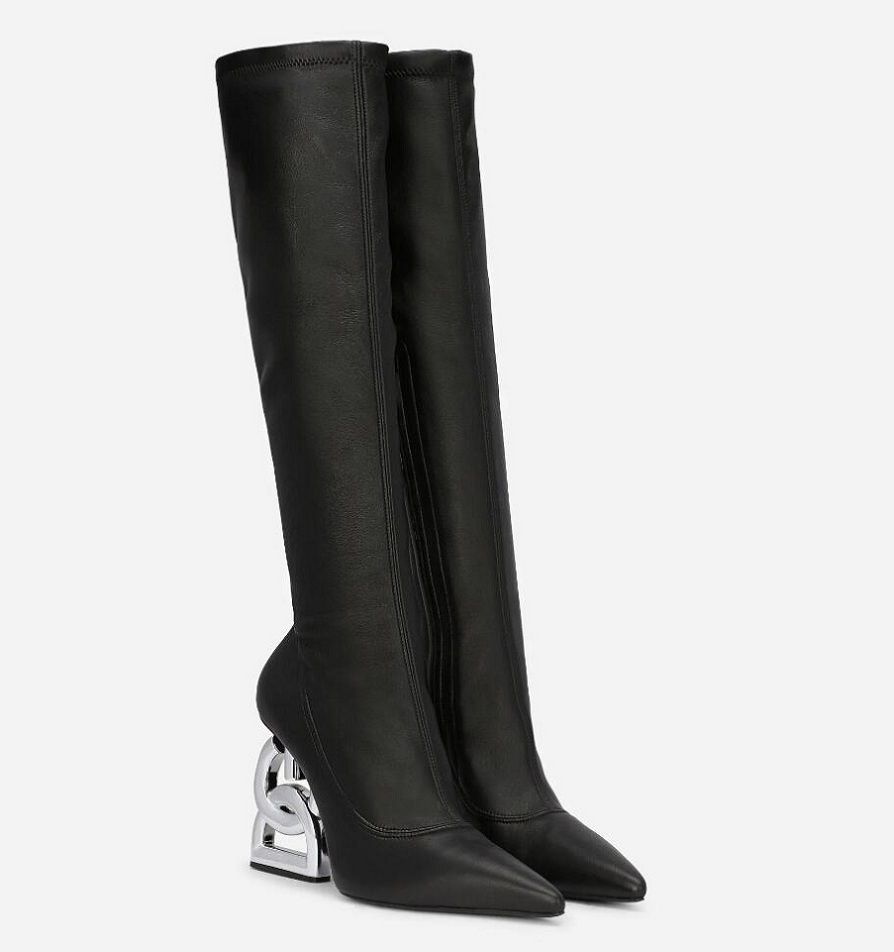 Winter Famous Keira Tall Boot Fabric Women Boots shape Heel Palladium-plated Carbon Black Stretch Leather Zip Lady Over Knee Booty EU35-43
Winter Famous Keira Tall Boot Fabric Women Boots shape Heel Palladium-plated Carbon Black Stretch Leather Zip Lady Over Knee Booty EU35-43