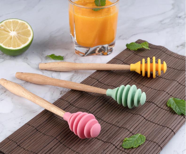 Silicone Tools Honey Spoon Drizzle Stick Honeys Mixing Stirrer Dip Spiral Server Kitchen Gadget Tool SN4719
Silicone Tools Honey Spoon Drizzle Stick Honeys Mixing Stirrer Dip Spiral Server Kitchen Gadget Tool SN4719