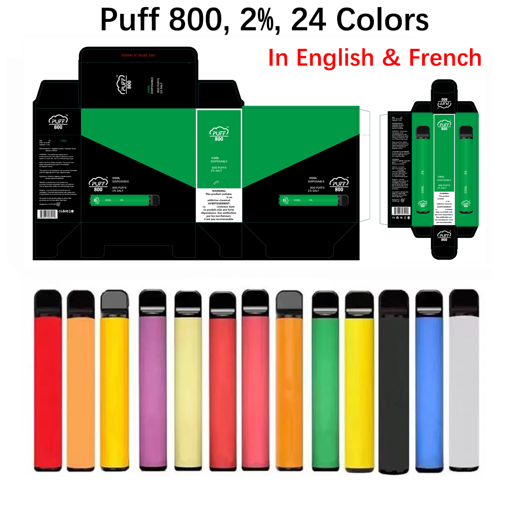PUFF 800 1600 2800 Puffs Disposable E Cigarettes Vape Device 850mAh Battery 6.5ml 2ml Prefilled Pod 24 Colors 20mg 2% DDP to EU USA OEM Welcome
PUFF 800 1600 2800 Puffs Disposable E Cigarettes Vape Device 850mAh Battery 6.5ml 2ml Prefilled Pod 24 Colors 20mg 2% DDP to EU USA OEM Welcome