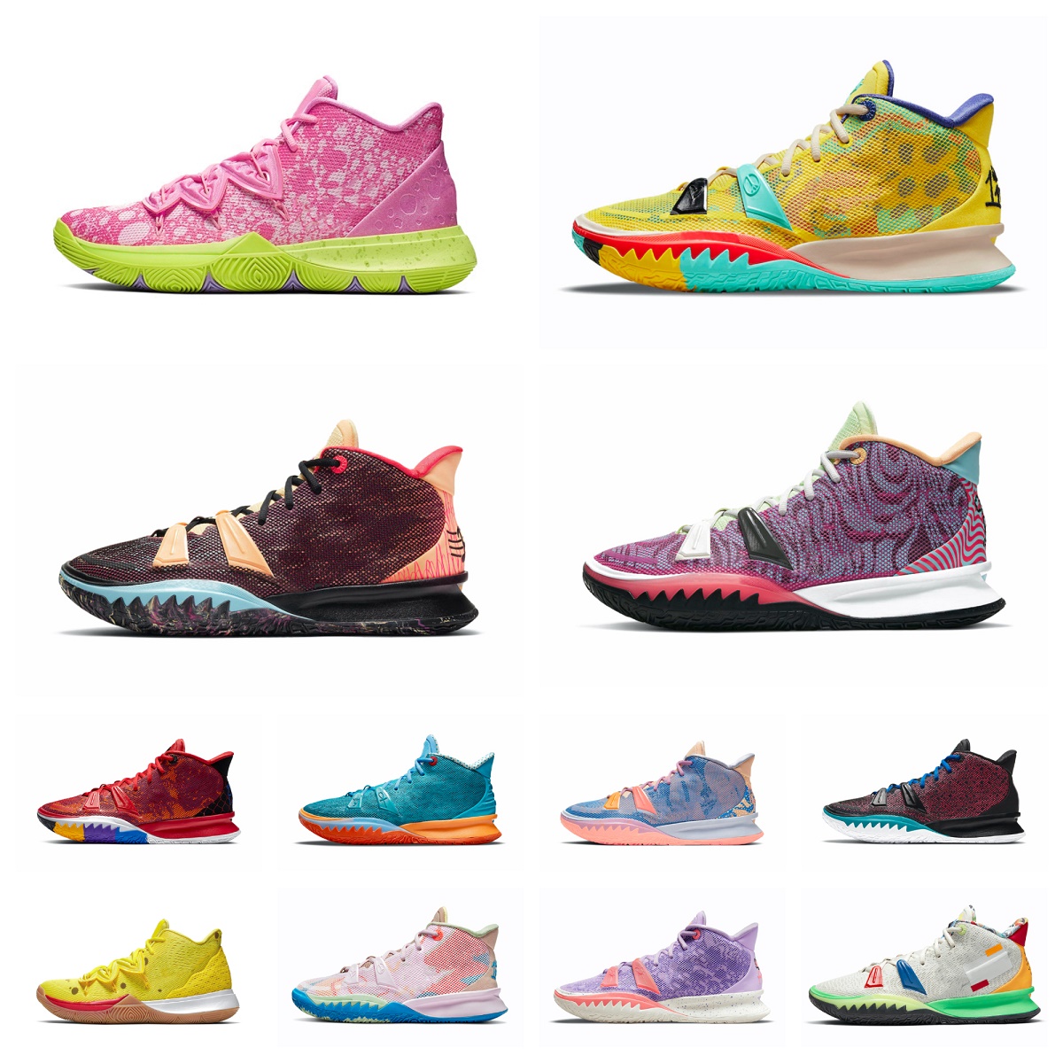 

Designer KYRie 7 Mens Basketball Shoes Kyries 5 One World 1 People Pink Yellow Roswell Rayguns Preheat Soundwave Daughters Azurie Expressions Bred Visions Trainers, Bubble package bag