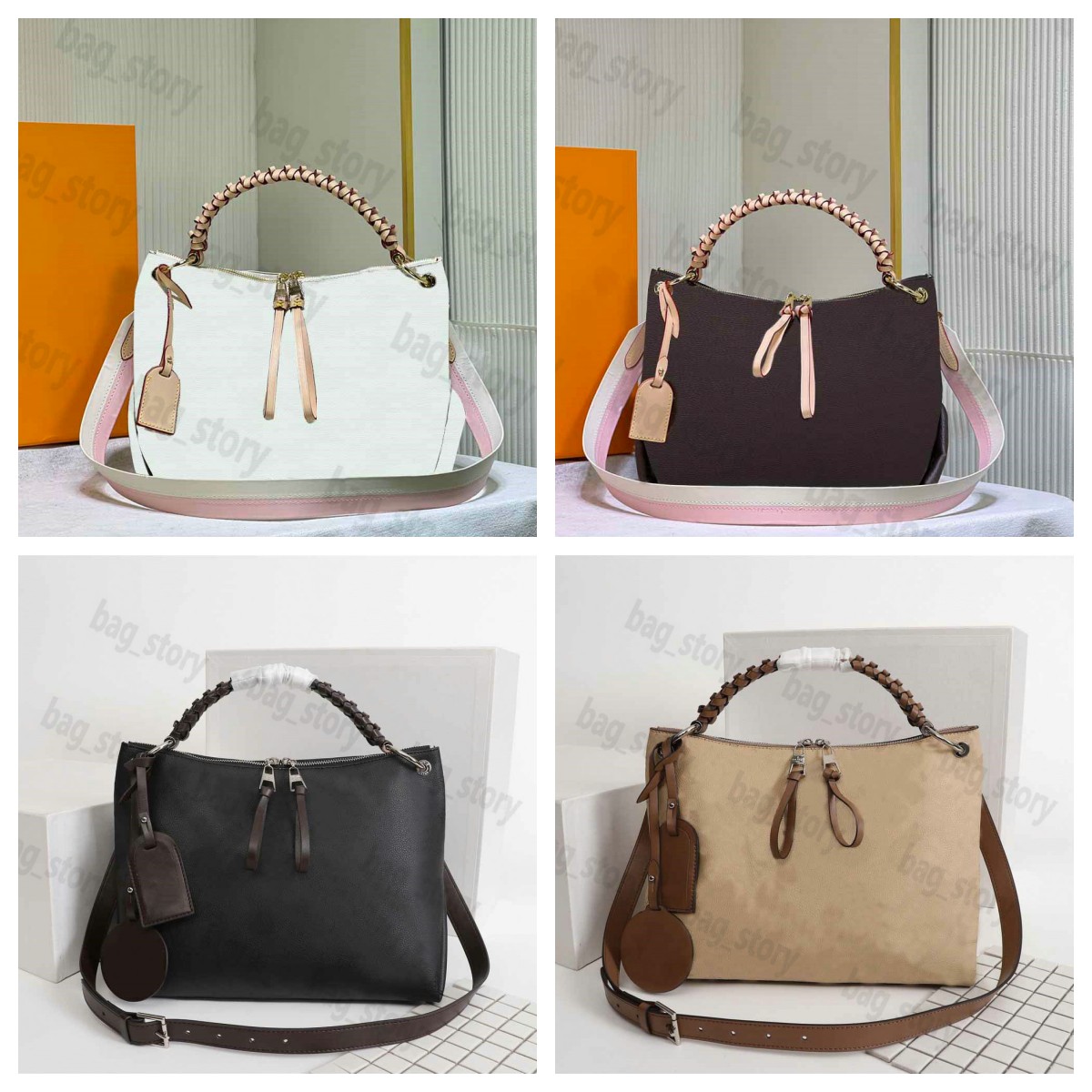 BEAUBOURG Hobo Tote Bag Women Mahina One Handle Handbag Shoulderbag Perforated Leather Monograms with Double Zipper Closure Logo Nametag Cross Body M56084 N40343
BEAUBOURG Hobo Tote Bag Women Mahina One Handle Handbag Shoulderbag Perforated Leather Monograms with Double Zipper Closure Logo Nametag Cross Body M56084 N40343