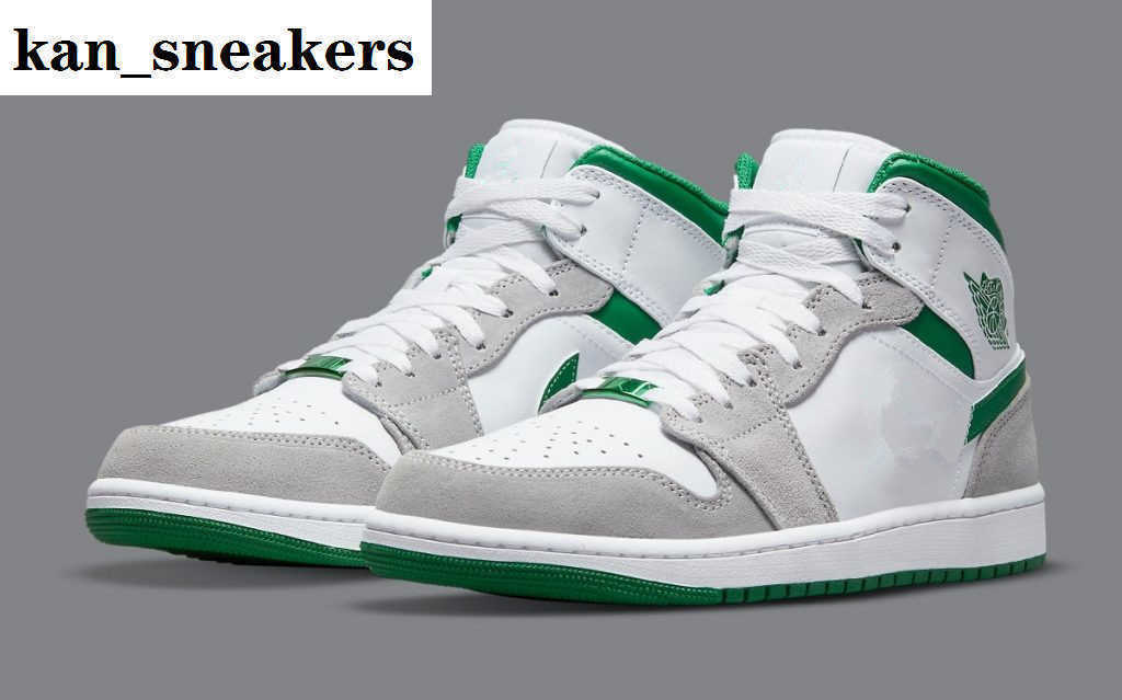 Jumpman 1 Mid Green Grey Basketball Shoes Color GreenGrey WHITE Grade School GS Sneakers With Original Box Accessories Fast Delivery
Jumpman 1 Mid Green Grey Basketball Shoes Color GreenGrey WHITE Grade School GS Sneakers With Original Box Accessories Fast Delivery