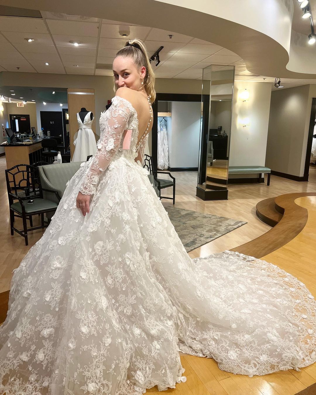 2023 Gorgeous Wedding Dresses Bridal Gown 3D Ral Lace Applique A E Long Sleeves Jewel Necke Or Length Plus Size Custom Made Vestido De Novia 403 66603