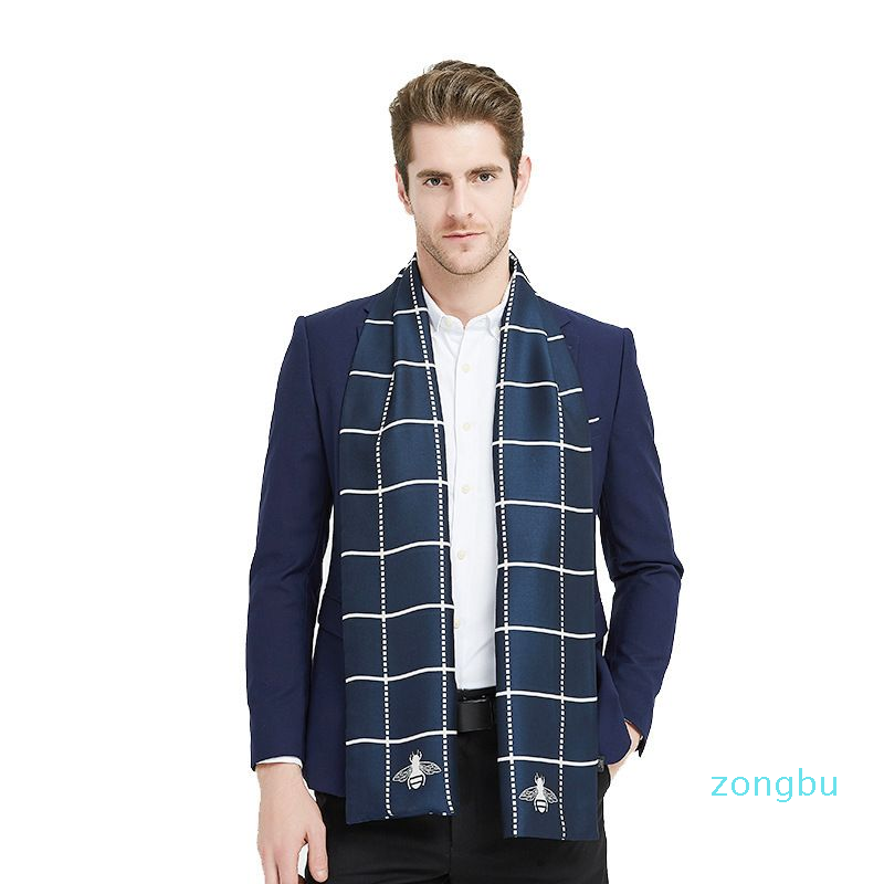 Scarves High Quality Business Silk Scarf Men Luxury Brand Designer Scarves Skinfriendly Winter Warm Shawls Bee Striped Wrap Bufanda
Scarves High Quality Business Silk Scarf Men Luxury Brand Designer Scarves Skinfriendly Winter Warm Shawls Bee Striped Wrap Bufanda