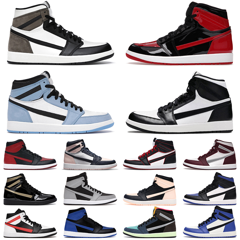 Jumpman 1 Basketball Shoes Men Women 1s Patent Bred Toe Banned Dark Mocha University Blue Bordeaux Chicago Mens Trainers Outdoor Sports
Jumpman 1 Basketball Shoes Men Women 1s Patent Bred Toe Banned Dark Mocha University Blue Bordeaux Chicago Mens Trainers Outdoor Sports