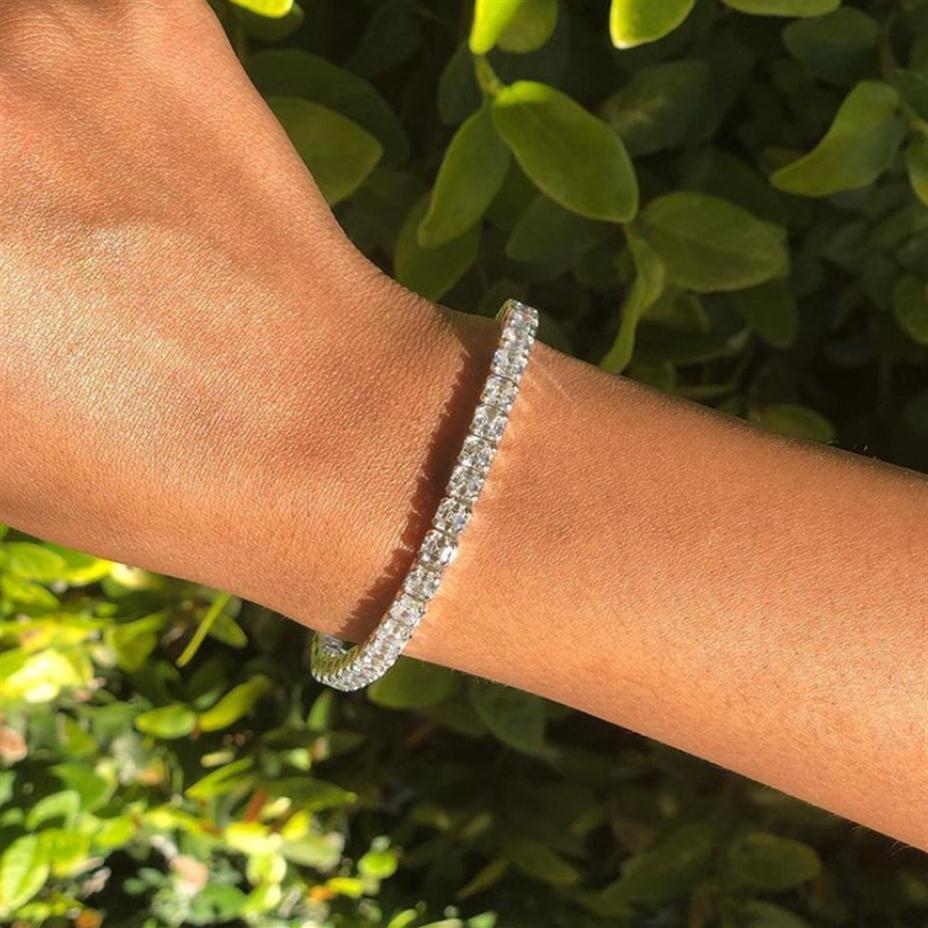 Cubic Zircon Bracelets For Women New Fashion Charm Gold Square Link Wristband Chain Braclets Gift Zircon Jewelry Bracelets X0