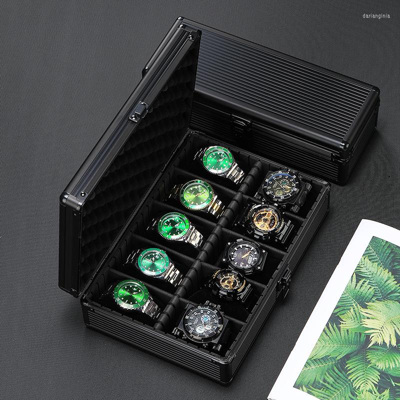 Watch Boxes 5/10 Grids Black Aluminum Alloy Storage Box Suitcase Case Display Mobile Bulkhead Organizer For Men Soft Pillow
Watch Boxes 5/10 Grids Black Aluminum Alloy Storage Box Suitcase Case Display Mobile Bulkhead Organizer For Men Soft Pillow