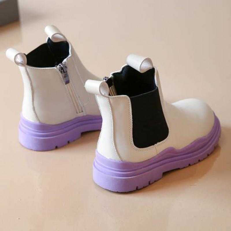Boots children Winter Pu British Style Kids Girls Martin Casual Autumn Leather School Shoes Fashion In Snow Y2210